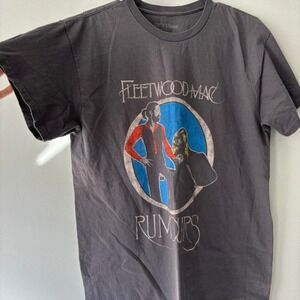 Retro Grey vintag Tshirt Fleetwood Mac Rumours tour Grunge graphic bandtee Large